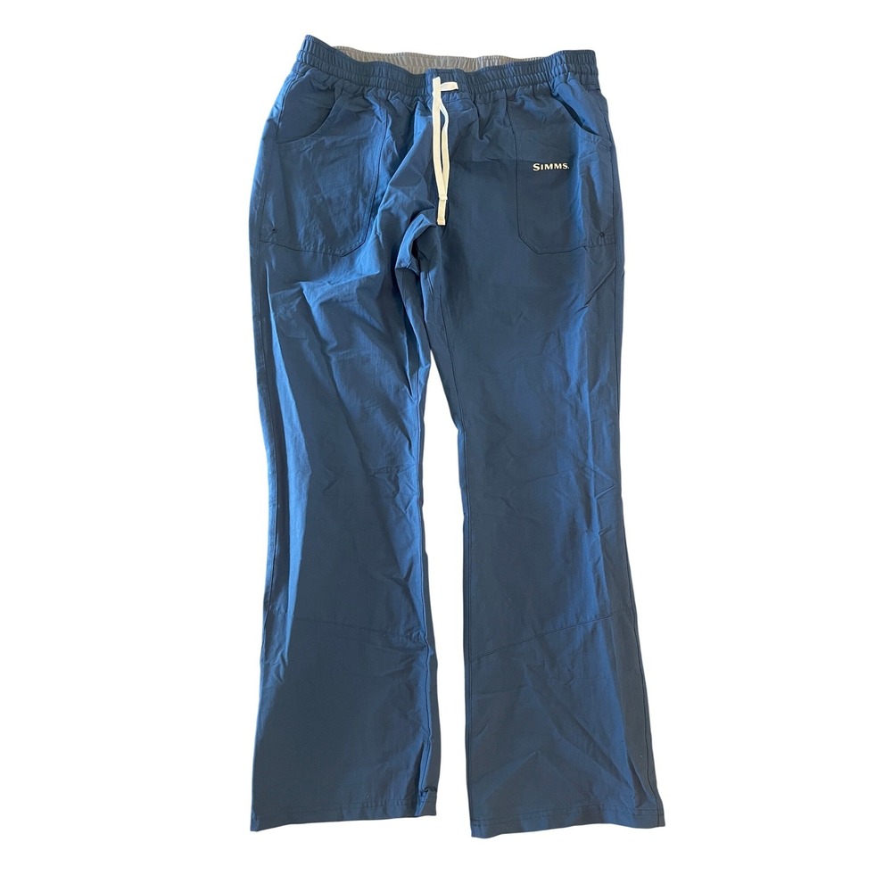 Simms Fishing Pants Womens Blue Nylon Spandex Stretch Outdoor Hiking Trousers